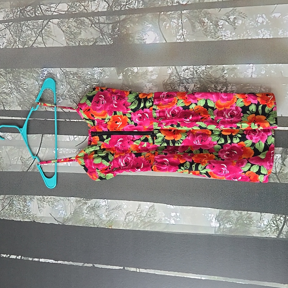 She's Cool Bright Floral Summer Sun Drrss